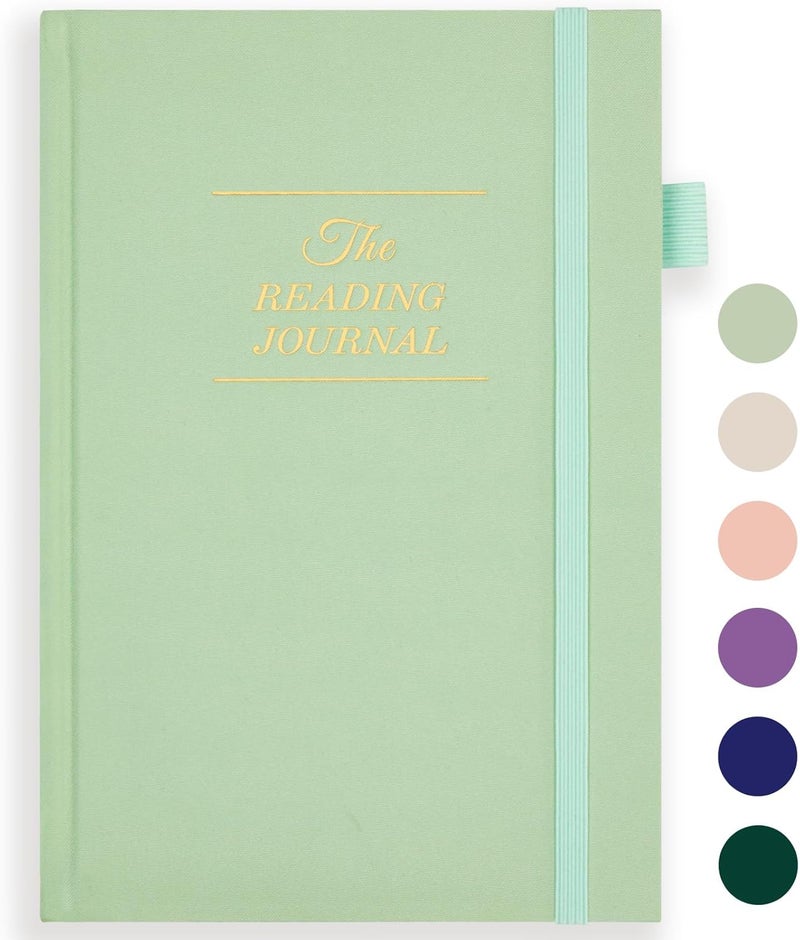 JUBTIC Reading Journal - Log and Track Reading Progress - Gift for Book Lovers - 75 Books, A5 Size (Pastel Green) - Image 1